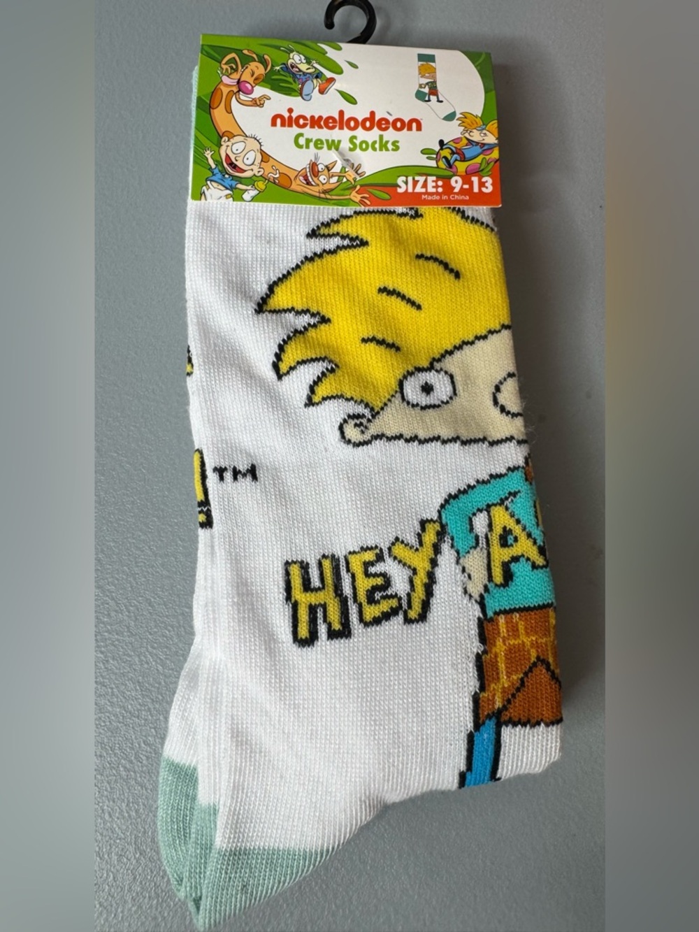 Nickelodeon Hey Arnold Cartoon show Crew Socks Arnold image nostalgia 90s